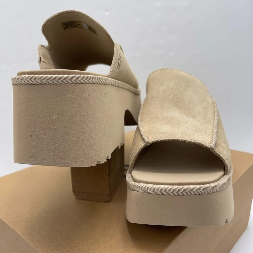 UGG Tan Platform Slide Sandals UGG
W / 1167476
W NEW HEIGHTS SLIDE MDSD
Mustard - Picture 6 of 16